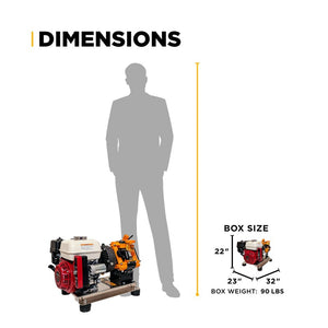 BE Power Equipment SW1165HEZ 300 PSI 11.0 GPM Gas Commercial Mobile Soft Wash System with Honda GX200 Electric Start Engine and CP Z42PPGR Diaphragm Pump
