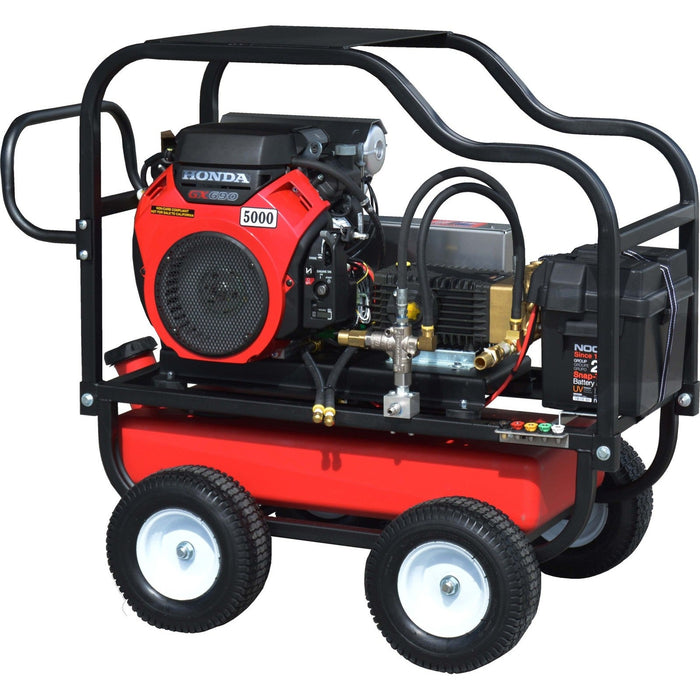 Pressure-Pro HDC Gas HDCV5550HG 5,000 PSI 5.5 GPM Gas Powered Cold Water Pressure Washer with Honda GX690 Engine, Skid Mount