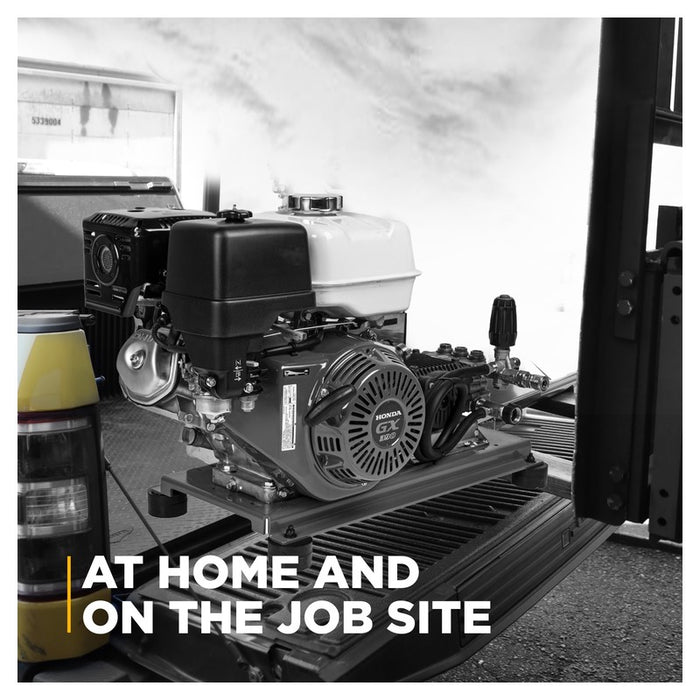 BE Power Equipment B3213HETBCS 3,200 PSI 5.2 GPM Truck Mount Cold Water Gas Pressure Washer with Honda GX390 Electric Start Engine and Comet Triplex Pump