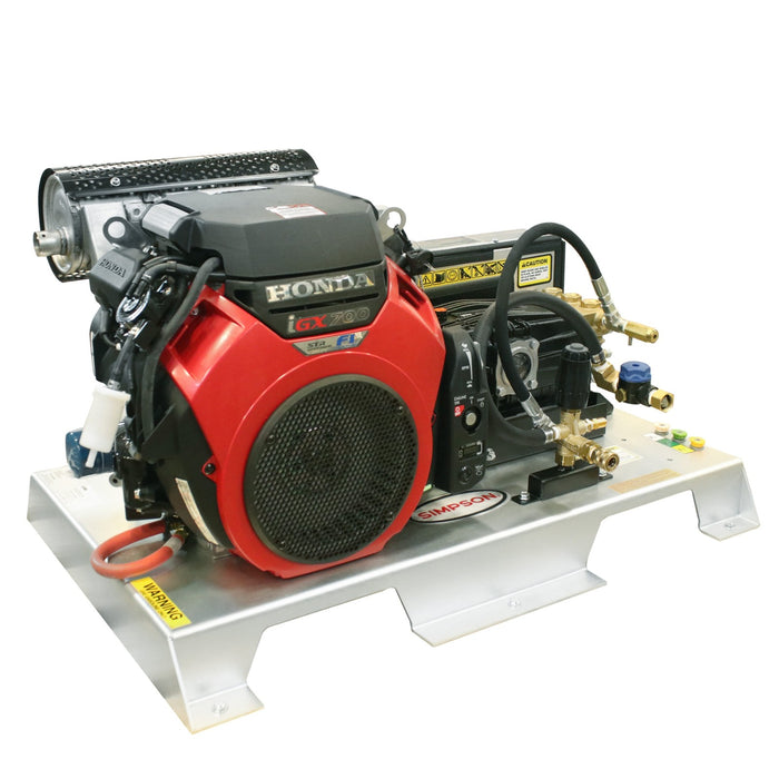 Simpson Truck Mount 65251 TM3080141E 3,000 PSI 8.0 GPM Gas Powered Hot Water Belt Drive Pressure Washer with Simpson CRX 680cc Engine