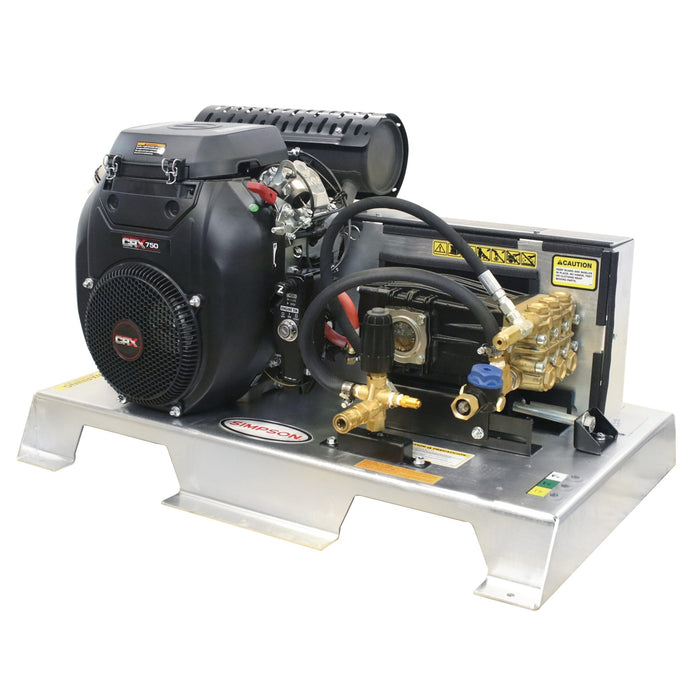 Simpson Truck Mount 65253 TM2810141E 2,800 PSI 10.0 GPM Gas Powered Hot Water Belt Drive Pressure Washer with Simpson CRX 750cc Engine
