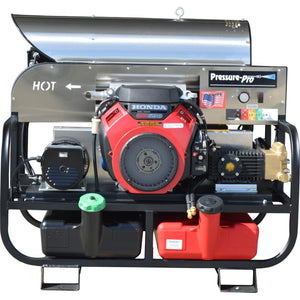 Pressure-Pro Pro-Super Skid 8115PRO-30HG gas powered hot water pressure washer skid, front view