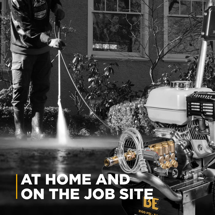 BE Power Equipment B3165HSGS 3,100 PSI 3.1 GPM Cold Water Gas Pressure Washer
