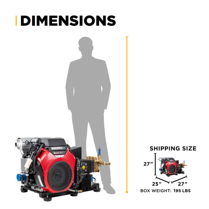 BE Power Equipment B4224HETBAS 4,200 PSI 8.5 GPM Cold Water Gas Pressure Washer