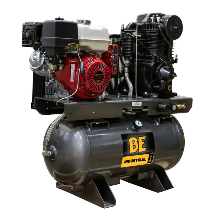 BE Power 175 PSI 23 CFM Gas Air Compressor with Honda GX390 Engine
in white background