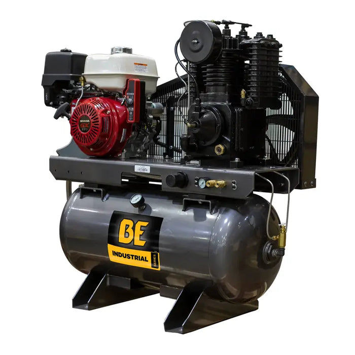 BE Power 175 PSI 23 CFM Gas Air Compressor with Honda GX390 Engine
right side view