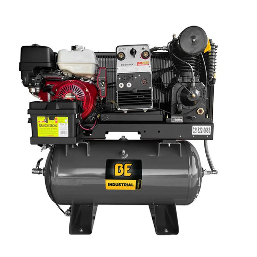 BE Power 19 CFM 175 PSI Gas Air Compressor/Welder/Generator with Honda GX390 Engine in white background