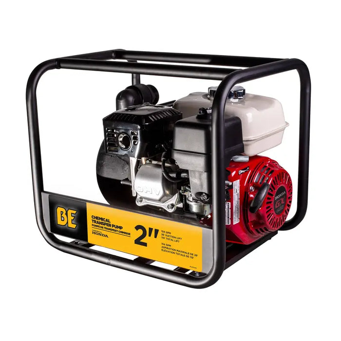 BE Power 2" Chemical Transfer Pump with Honda GX200 Engine left front view