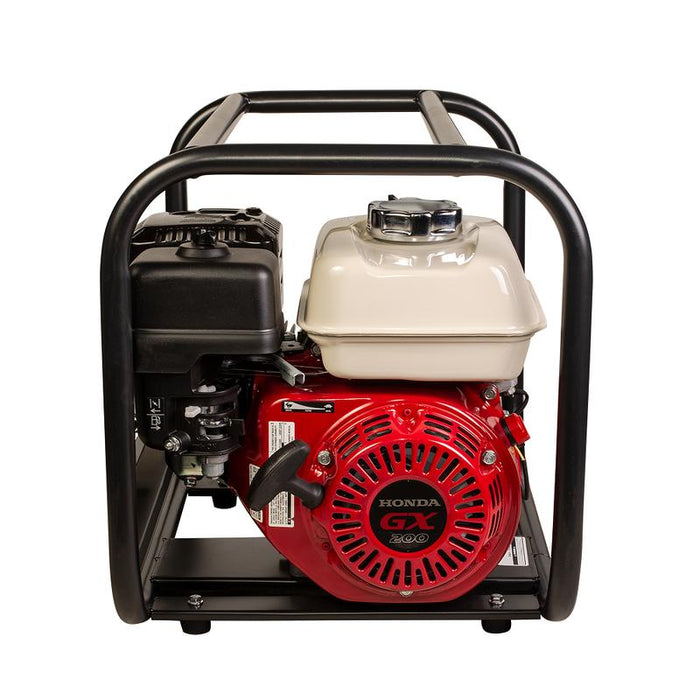BE Power 2" Water Transfer Pump with Honda GX200 Engine side view