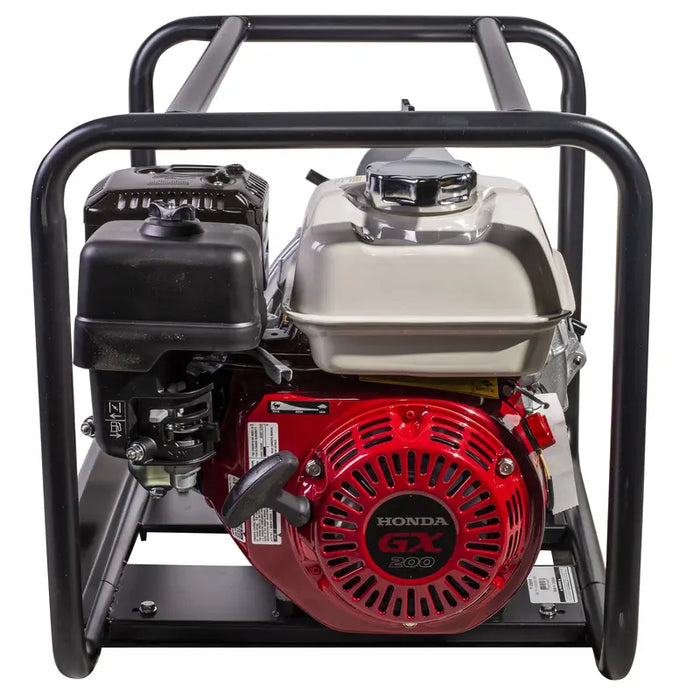 BE Power 3" 36 PSI 264 GPM Semi-Trash Transfer Pump with Honda GX200 Engine side view
