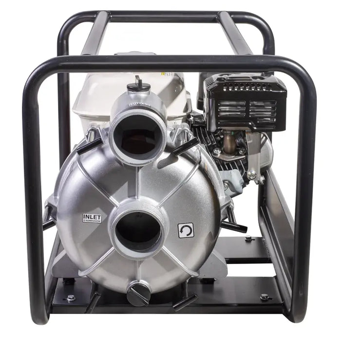 BE Power 3" 36 PSI 264 GPM Semi-Trash Transfer Pump with Honda GX200 Engine lateral view
