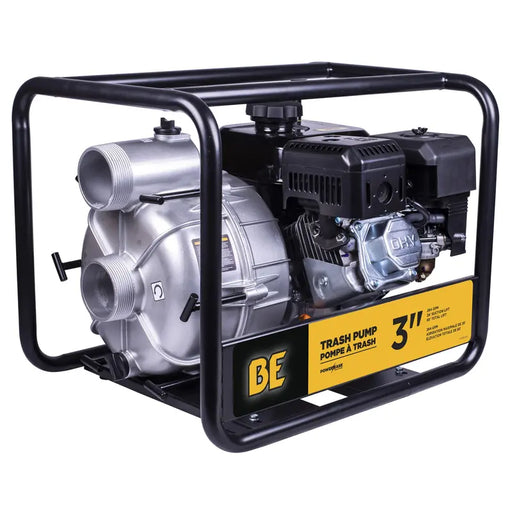 BE Power 3" Semi-Trash Transfer Pump with Powerease 225 Engine side view
