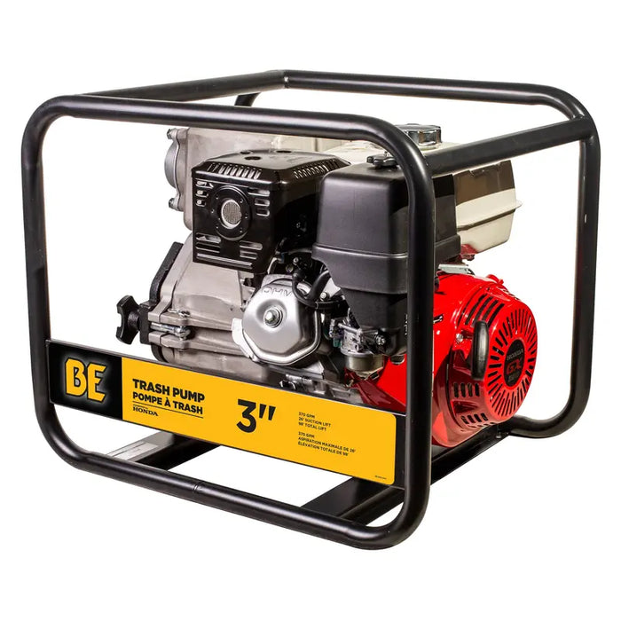 BE Power 3" Trash Transfer Pump with Honda GX390 Engine left side view