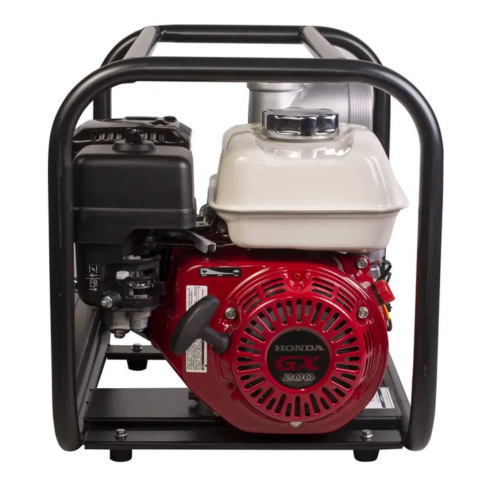 BE Power Equipment 3 inch water transfer pump with Honda GX200 engine, detail view