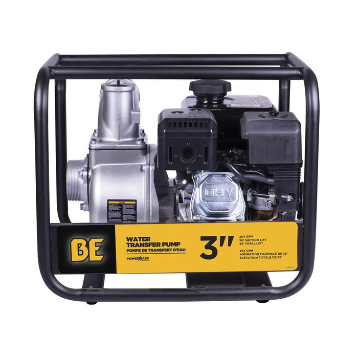BE Power 3" Water Transfer Pump with Powerease 225 Engine front view