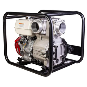 BE Power 4" Trash Transfer Pump with Honda GX390 Engine right front view