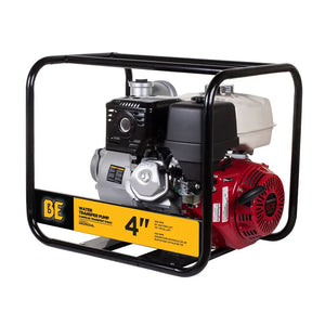 BE Power Equipment 4 inch water transfer pump with Honda GX390 engine, detail view