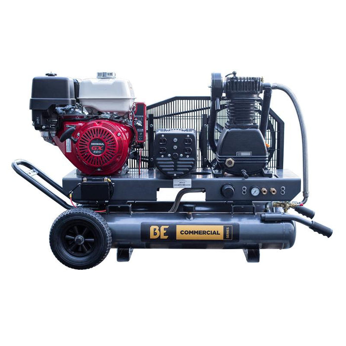 BE Power AC138HEG2 175 PSI 16 CFM Gas Air Compressor / Generator with Honda GX390 Engine right view
