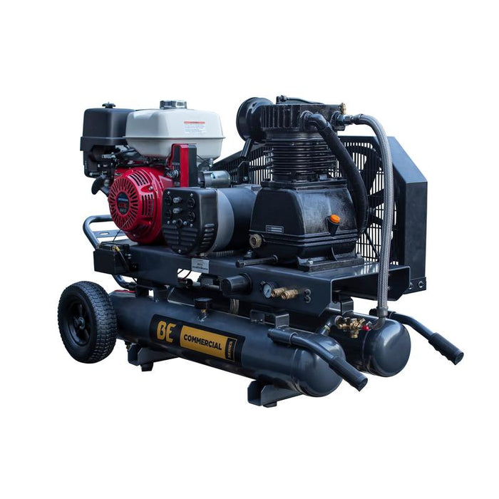 BE Power AC138HEG2 175 PSI 16 CFM Gas Air Compressor / Generator with Honda GX390 Engine right side view
