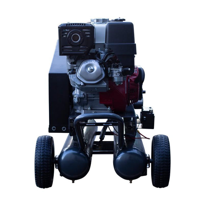 BE Power AC138HEG2 175 PSI 16 CFM Gas Air Compressor / Generator with Honda GX390 Engine back view
