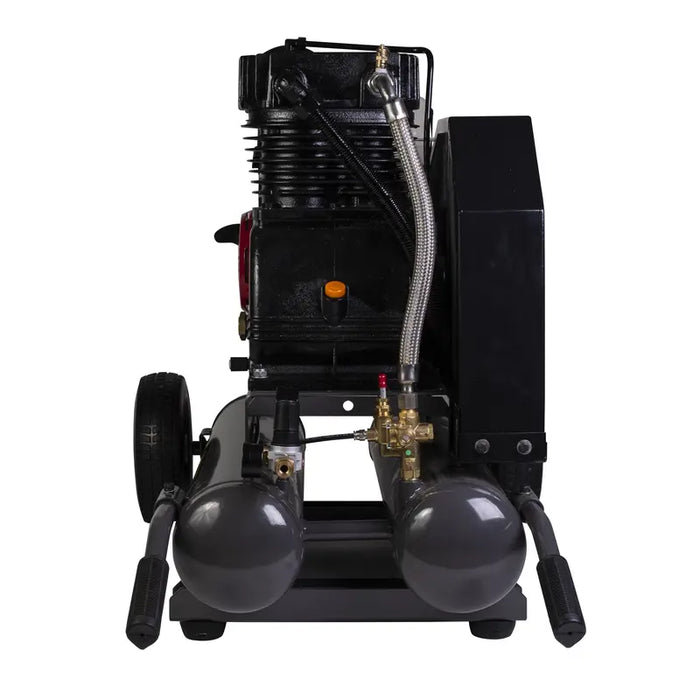 BE Power AC908HB2 175 PSI 17.7 CFM Gas Air Compressor with Honda GX270 Engine lateral view
