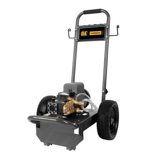 BE Power B153EA 1,500 PSI 3.0 GPM 3.0 HP Electric Pressure Washer with Baldor Electric Motor and AR Triplex Pump left front view
