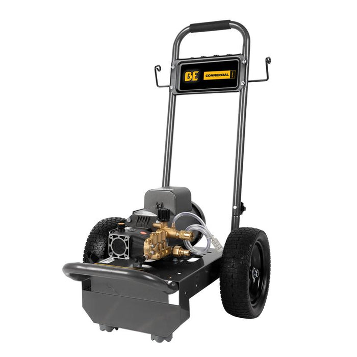 BE Power B153EA 1,500 PSI 3.0 GPM 3.0 HP Electric Pressure Washer with Baldor Electric Motor and AR Triplex Pump left front view
