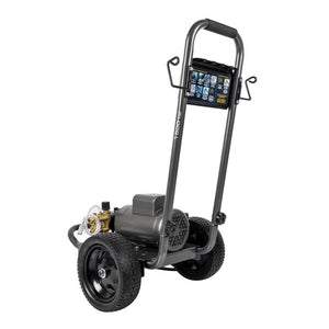 BE Power B153EA 1,500 PSI 3.0 GPM 3.0 HP Electric Pressure Washer with Baldor Electric Motor and AR Triplex Pump left back view
