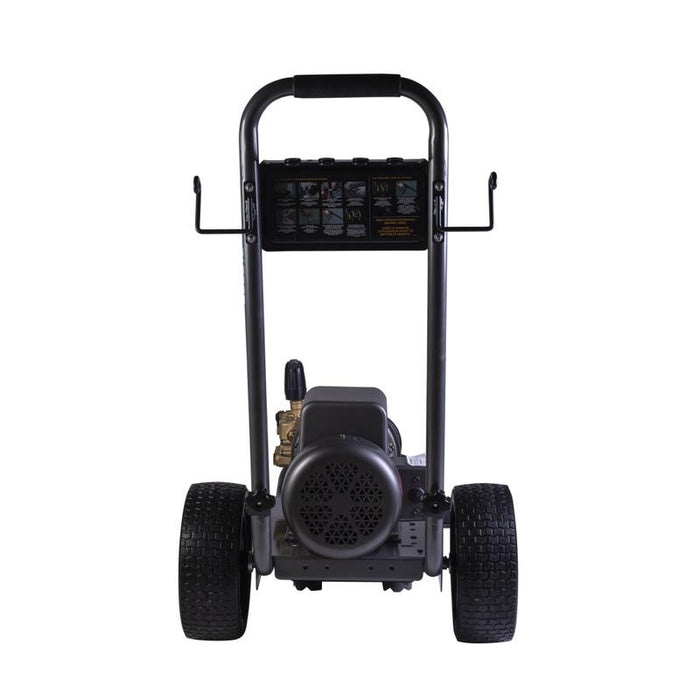 BE Power B205E34A 2,000 PSI 3.5 GPM 5.0 HP Electric Pressure Washer with Baldor Motor and AR Triplex Pump
back view