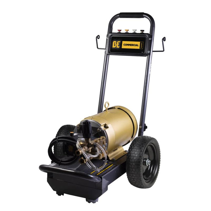 BE Power B2775E3AHE 2,700 PSI 3.5 GPM 7.5 HP Electric Pressure Washer with Baldor Motor and AR Triplex Pump
in white background