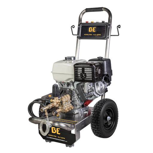BE Power B4213HSCS 4,200 PSI 4.2 GPM Cold Water Gas Pressure Washer
in white background