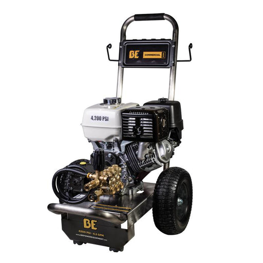 BE Power B4213HSGS 4,200 PSI 4.2 GPM Cold Water Gas Pressure Washer
in white background