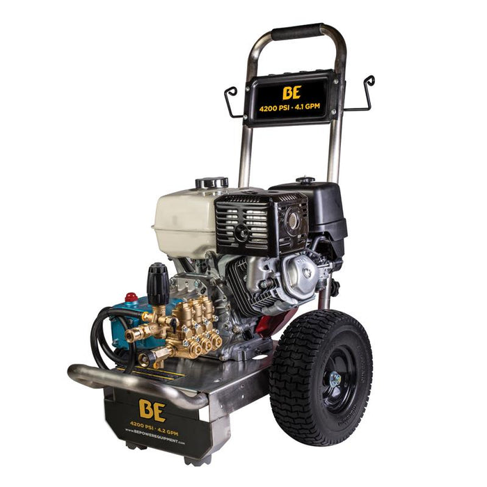BE Power B4213HSJS 4,200 PSI 4.2 GPM Cold Water Gas Pressure Washer
in white background