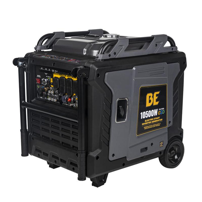 BE Power BE10500IT 10,500 Watt Digital Inverter Generator in white background
