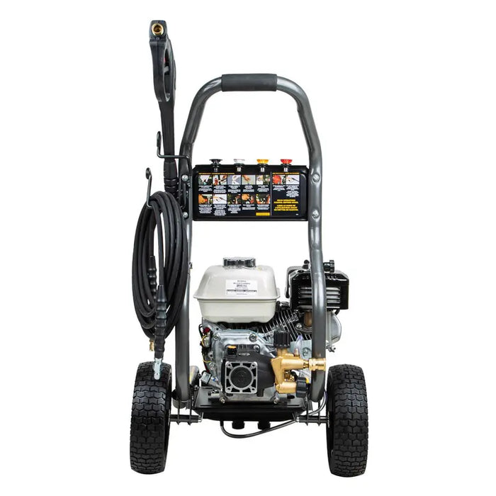 BE Power BE3265HA 3,200 PSI 2.8 GPM Gas Pressure Washer with Honda GX200 Engine and AR Triplex Pump
back view