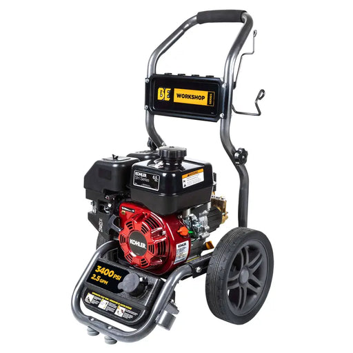 BE Power BE3465KA 3,400 PSI 2.5 GPM Gas Pressure Washer with KOHLER SH270 Engine and AR Axial Pump front view
