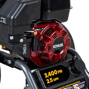 BE Power BE3465KX 3,400 PSI 2.5 GPM Cold Water Gas Pressure Washer
close up