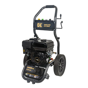 BE Power BE3475PX 3,400 PSI 2.5 GPM Cold Water Gas Pressure Washer front view
