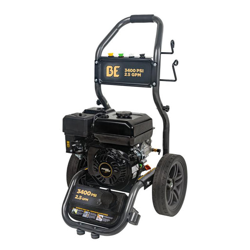 BE Power BE3475PX 3,400 PSI 2.5 GPM Cold Water Gas Pressure Washer front view
