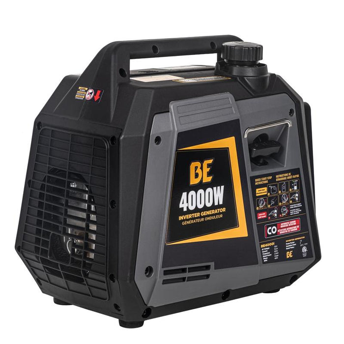 BE Power BE4000I 4,000 Watt Digital Inverter Generator back view
