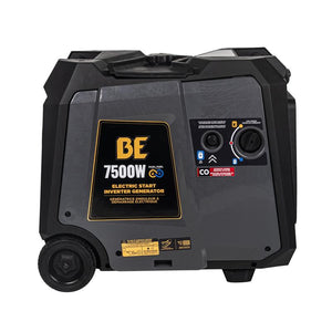 BE Power Equipment BE7500ID 7,500 watt digital inverter generator, angled view