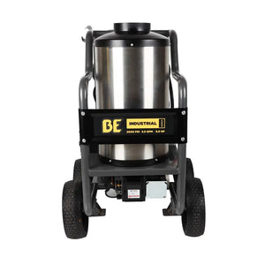 BE Power HW205EBA 2,000 PSI 3.5 GPM Hot Water Electric Pressure Washer with Triplex Pump in white background
