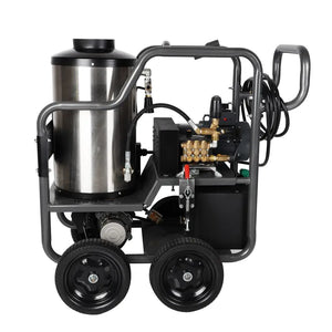 BE Power HW205EBA 2,000 PSI 3.5 GPM Hot Water Electric Pressure Washer with Triplex Pump left view