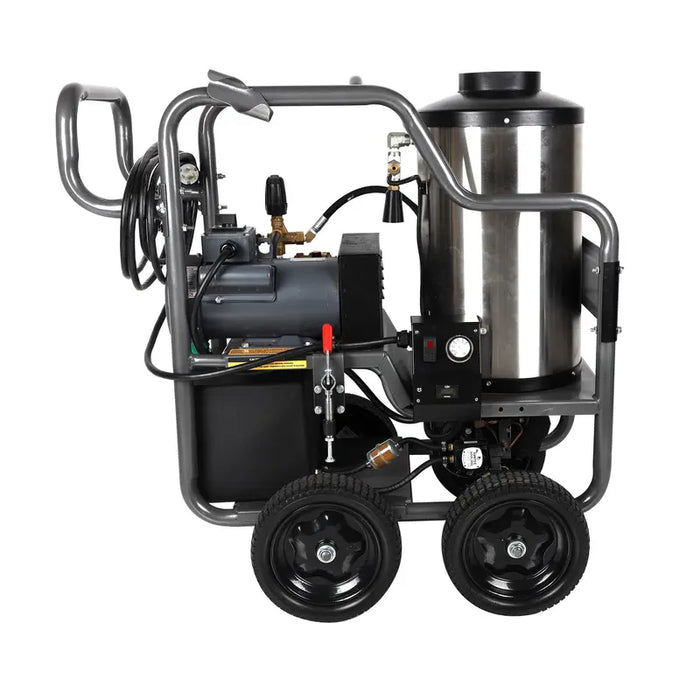 BE Power HW205EBA 2,000 PSI 3.5 GPM Hot Water Electric Pressure Washer with Triplex Pump right view