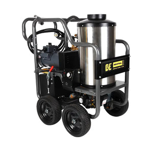 BE Power HW205EBA 2,000 PSI 3.5 GPM Hot Water Electric Pressure Washer with Triplex Pump facing right