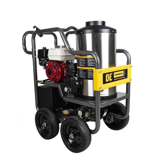BE Power HW2765HG 3,000 PSI 3.0 GPM Hot Water Pressure Washer with Honda GX200 Engine and General Triplex Pump right side view