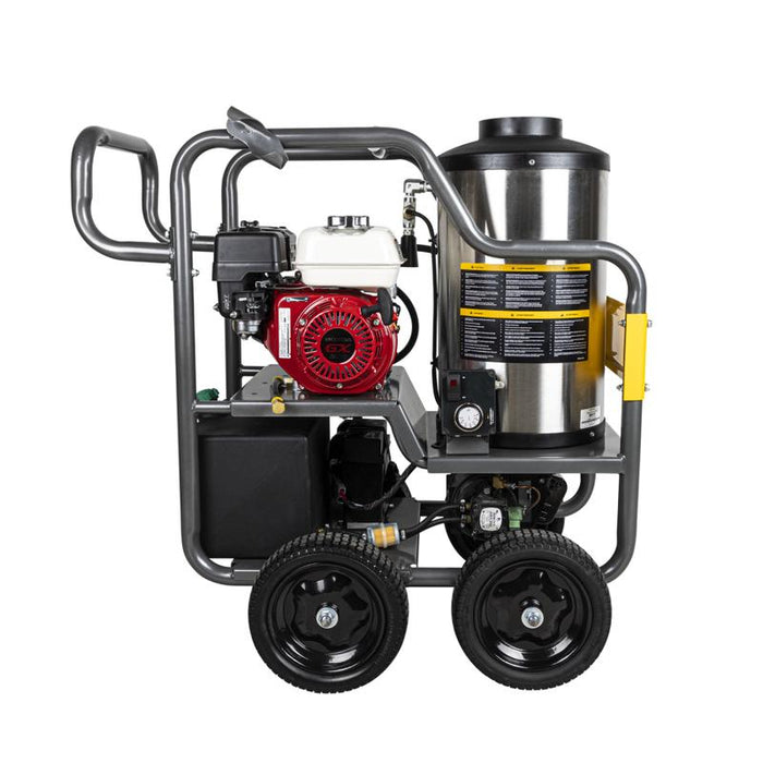 BE Power HW2765HG 3,000 PSI 3.0 GPM Hot Water Pressure Washer with Honda GX200 Engine and General Triplex Pump right view