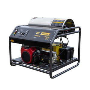 BE Power HW3524HA12V 3,500 PSI 8.5 GPM Hot Water Pressure Washer Honda GX690 Engine and AR Triplex Pump in white background
 