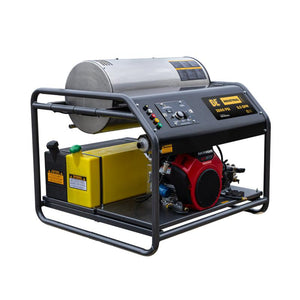 BE Power HW3524HA12V 3,500 PSI 8.5 GPM Hot Water Pressure Washer Honda GX690 Engine and AR Triplex Pump left side view
