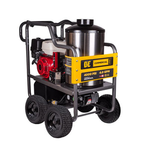BE Power HW4013HG 4,000 PSI - 4.0 GPM Hot Water Pressure Washer with Honda GX390 Engine and General Triplex Pump right side view